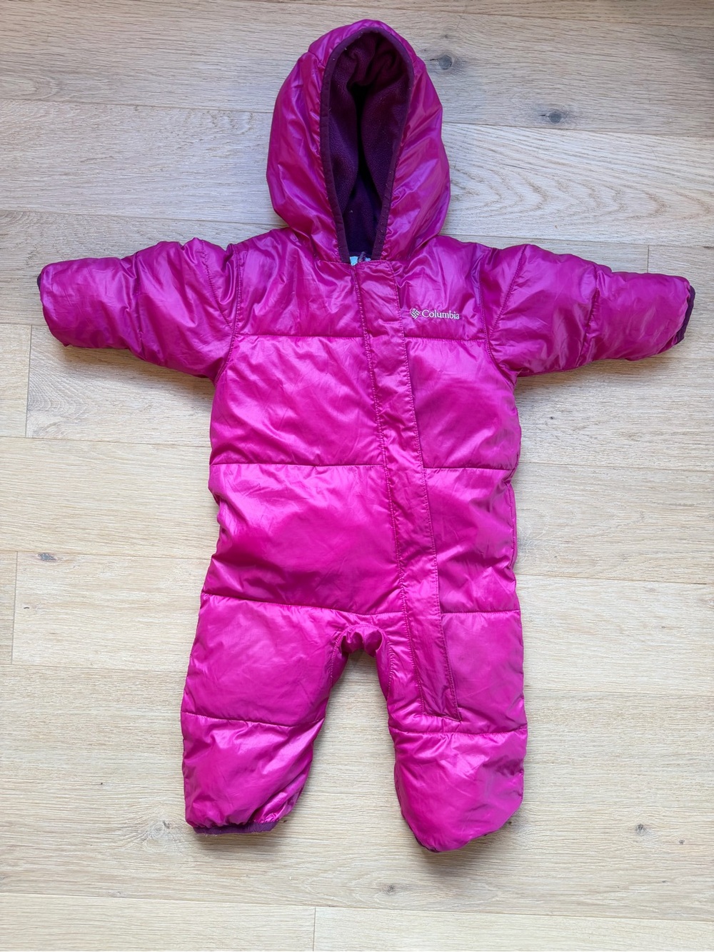 Columbia Snuggly Bunny Bunting Snowsuit 6-12M Pink